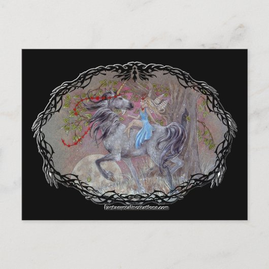 Postkarte - Unicorn Valentine (Vorderseite)