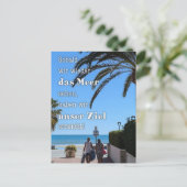 Postkarte „Unser Ziel: das Meer“ (Stehend Vorderseite)