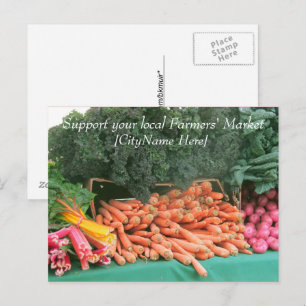 Postkarte - Unterstützen Sie den Bauernmarkt - Kar