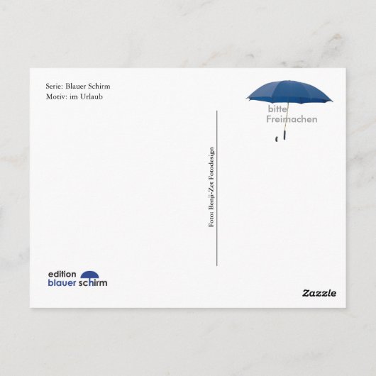 Postkarte - Urlaub (Rückseite)