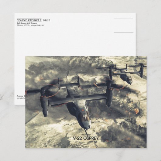 Postkarte V-22 Osprey (Vorne/Hinten)