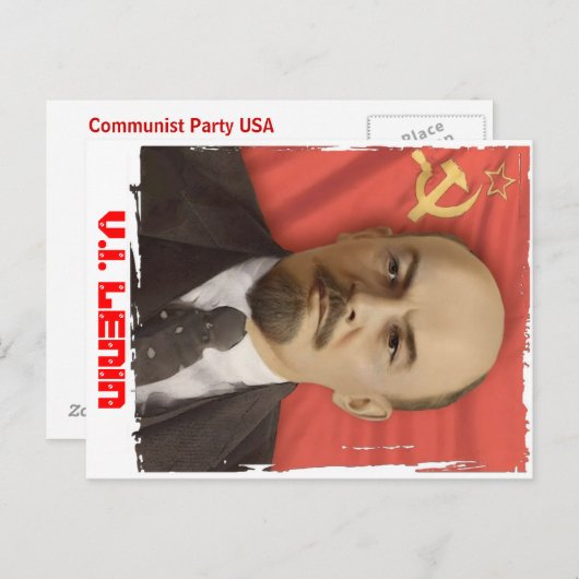 Postkarte "V.I. LENIN" (Vorne/Hinten)