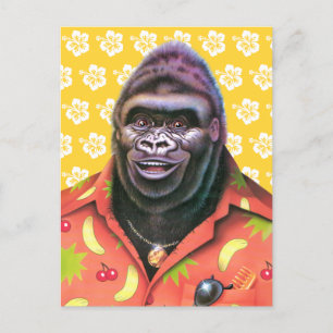 Postkarte Vain Gorilla Design.