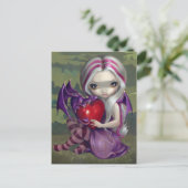 Postkarte "Valentinischer Drache" (Stehend Vorderseite)