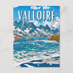Postkarte Valloire Skistation