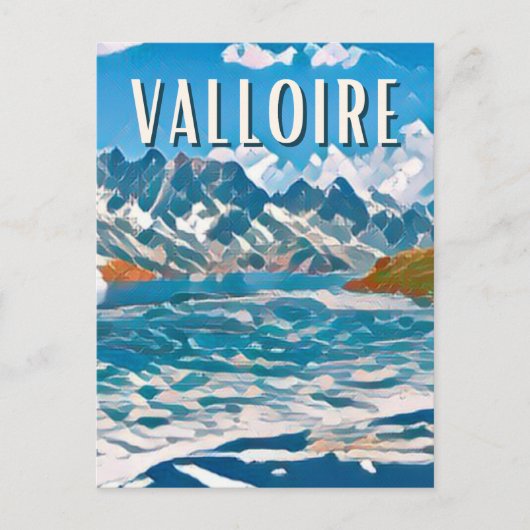 Postkarte Valloire Skistation (Vorderseite)