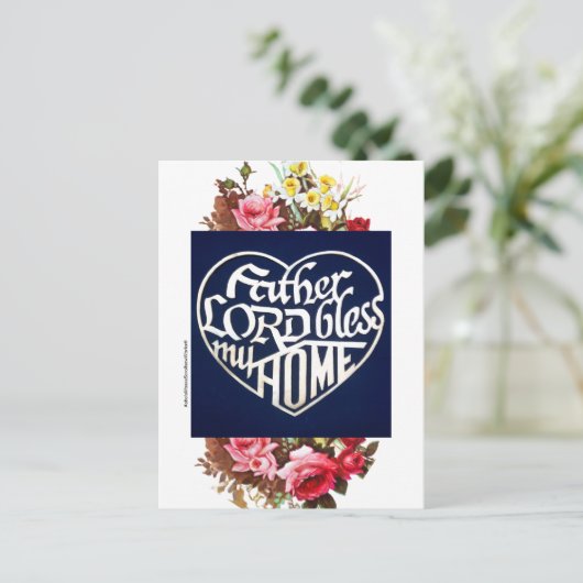 Postkarte "Vater, Herr, segne meine ZUHAUSE" (Stehend Vorderseite)
