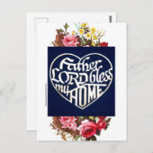 Postkarte "Vater, Herr, segne meine ZUHAUSE" (Vorne/Hinten)