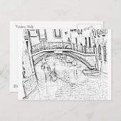 Postkarte Venedig-Taxi (Vorne/Hinten)