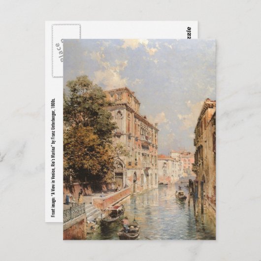 Postkarte Venedig von Unterberger (Vorne/Hinten)