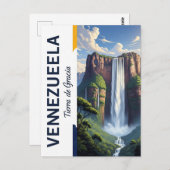 Postkarte Venezuelas - Angel Falls Salto Ángel (Vorne/Hinten)