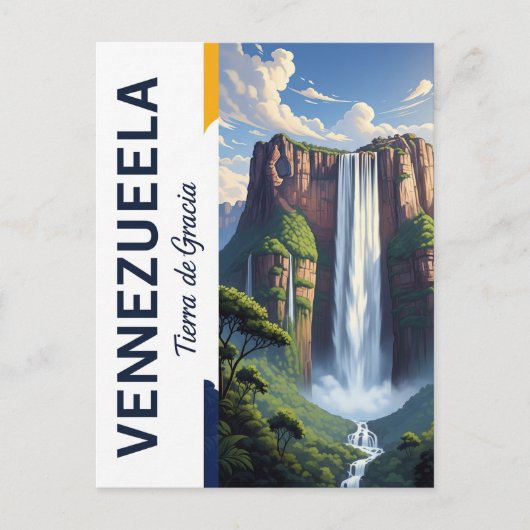 Postkarte Venezuelas - Angel Falls Salto Ángel (Vorderseite)