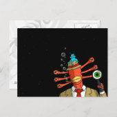 Postkarte "Verdächtige Alien" (Vorne/Hinten)