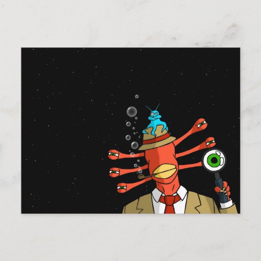 Postkarte "Verdächtige Alien" (Vorderseite)