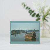Postkarte - Verlassenenes Boot (Stehend Vorderseite)