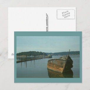 Postkarte - Verlassenenes Boot