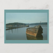 Postkarte - Verlassenenes Boot (Vorderseite)