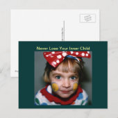Postkarte - Verlieren Sie nie Ihr Kind im Inneren (Vorne/Hinten)