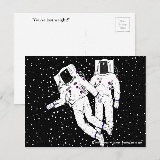 Postkarte "verlorenes Gewicht" (Vorne/Hinten)