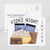 Postkarte - Video Night Party (Vorne/Hinten)