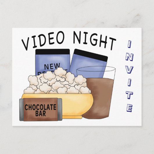 Postkarte - Video Night Party (Vorderseite)