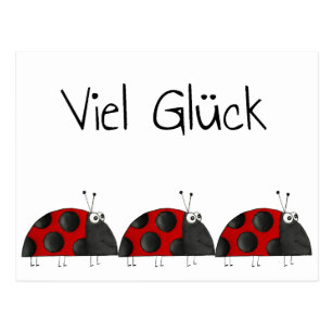 Marienkäfer Viel Glück Postkarten Zazzle.de