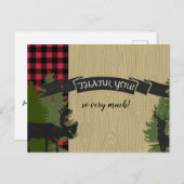 Postkarte Vielen Dank Anmerkungen Lumberjack Karie (Vorne/Hinten)