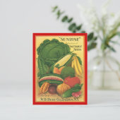 Postkarte Vintag antike Burt Gemüsepflanzung (Stehend Vorderseite)