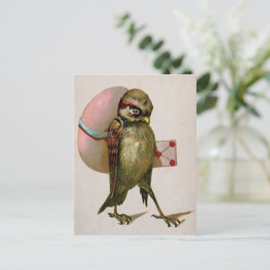 Postkarte "Vintag Bird Oaster" (Stehend Vorderseite)