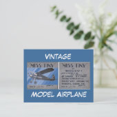 Postkarte - Vintag, Modellflugzeug (Stehend Vorderseite)