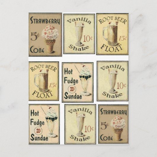 Postkarte, Vintag Postkarte (Vorderseite)