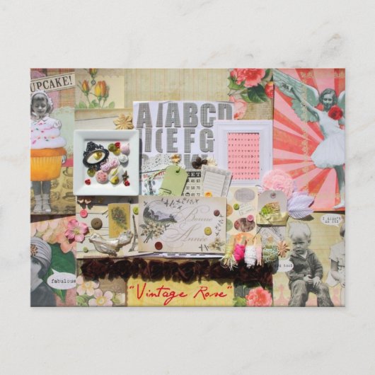 Postkarte, Vintag Postkarte (Vorderseite)