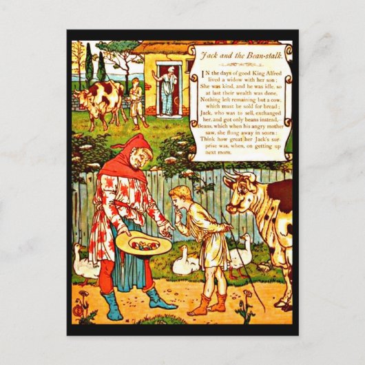 Postkarte-Vintage Abbildung - Walter Crane 4 Postkarte (Vorderseite)