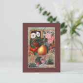 Postkarte - Vintage Blumenfruchtdarstellung (Stehend Vorderseite)