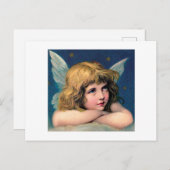 POSTKARTE: VINTAGE CHRISTMAS ANGEL/CHERUB POSTKARTE (Vorne/Hinten)