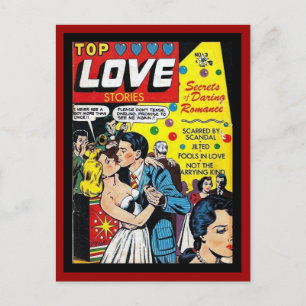 Postkarte Vintage-Comicbook-Cover