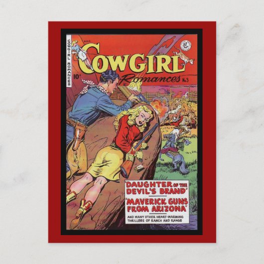 Postkarte Vintage-Comicbook-Cover (Vorderseite)