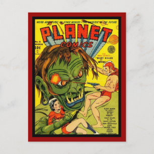Postkarte Vintage-Comicbook-Cover
