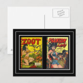 Postkarte Vintage-Comicbook-Cover (Vorne/Hinten)