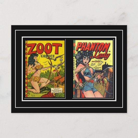 Postkarte Vintage-Comicbook-Cover (Vorderseite)