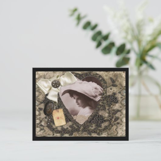 Postkarte - Vintage Dame (Stehend Vorderseite)