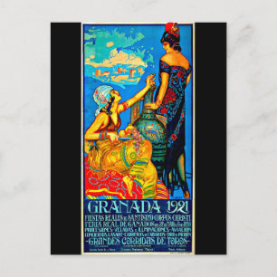 Postkarte Vintage Reise-Granada