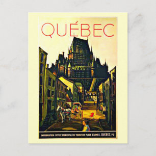 Postkarte-Vintage-Reise-Québec Postkarte