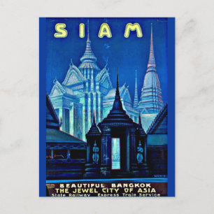 Postkarte-Vintage Reise-Siam Postkarte
