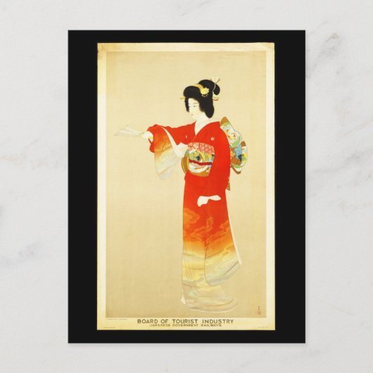 Postkarte-VIntage Travel-Japan Postkarte (Vorderseite)
