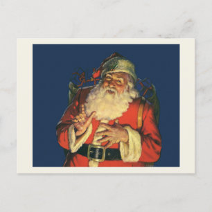 POSTKARTE : VINTAGE WEIHNACHTEN : Weihnachtsmann