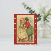 Postkarte Vintager Valentinstag (Stehend Vorderseite)