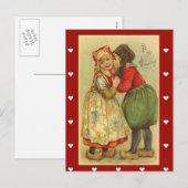 Postkarte Vintager Valentinstag (Vorne/Hinten)