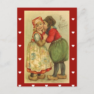 Postkarte Vintager Valentinstag