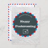 Postkarte "Vintages Abzeichen verschieben" (Vorne/Hinten)